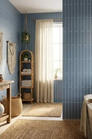 Carrelage effet zellige 5x40 cm HOPP BLUE Nouvel Arrivage